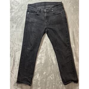 Levis 514 Jeans Mens 34x30 Black Straight Leg Work Casual Western USA Workwear